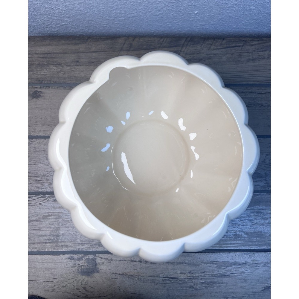 2009 Harry Slatkin Bath & Body White Ceramic Fall Pumpkin Cookie Jar Candy Dish - Picture 5 of 12